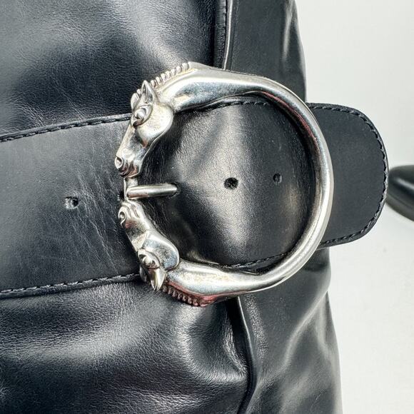 Gucci Josephine Black Horsehead Horsebit Knee High Tall Platform Boots size 38.5 - Picture 6 of 16